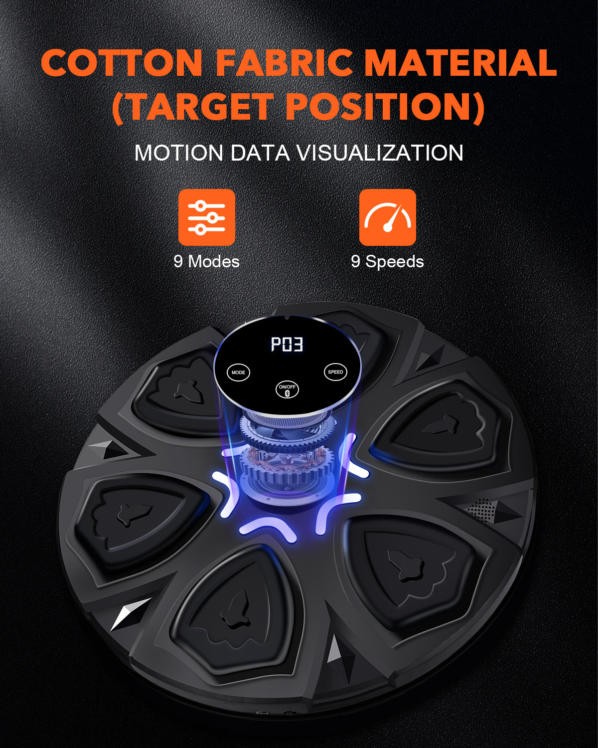 Novarhome Musical Boxing Machine - Wall Mounted Bluetooth Boxing Trainer with LED Lights, Interactive Reaction Training Equipment for Adults and Children, Stress Relief Fitness Workout Gift