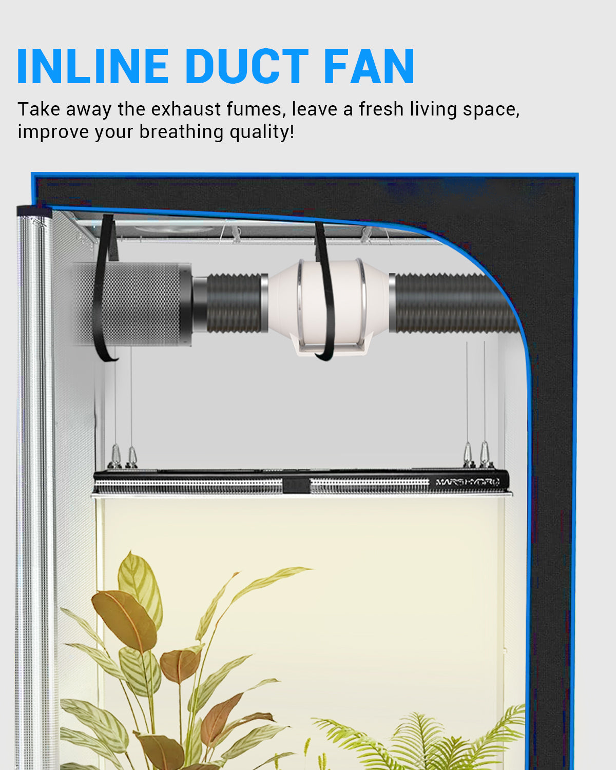 Novarhome 6" Inline Duct Fan, 397 CFM Ventilation Exhaust Fan with Speed Controllor & Quiet AC Motor, Ideal for Heating, Cooling, Grow Tents, Hydroponics