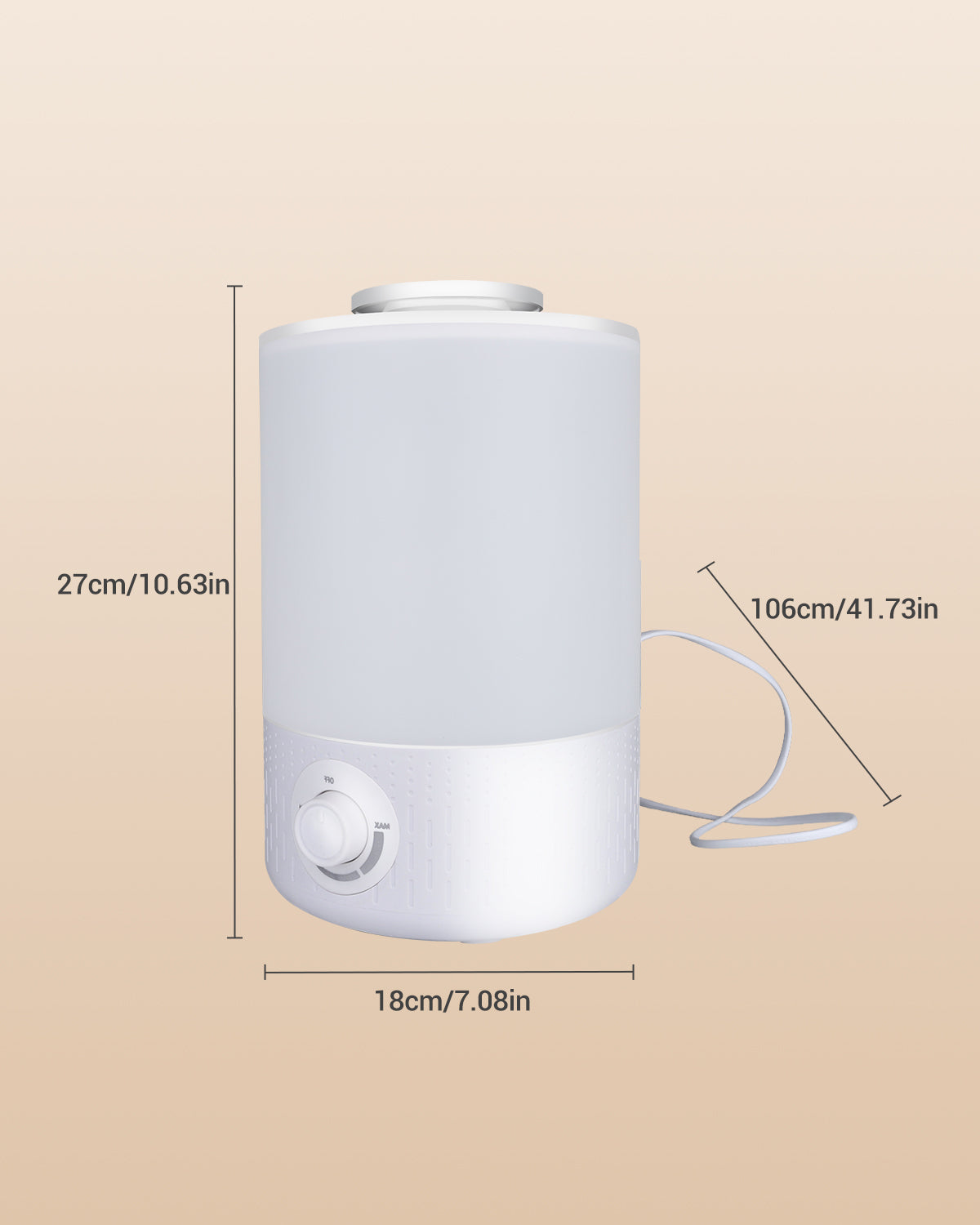 Novarhome Top Fill Humidifiers for Bedroom, 4L Tank for Large Room, Easy to Fill & Clean, 28dB Quiet Cool Mist Air Humidifier for Home Baby Nursery & Plants