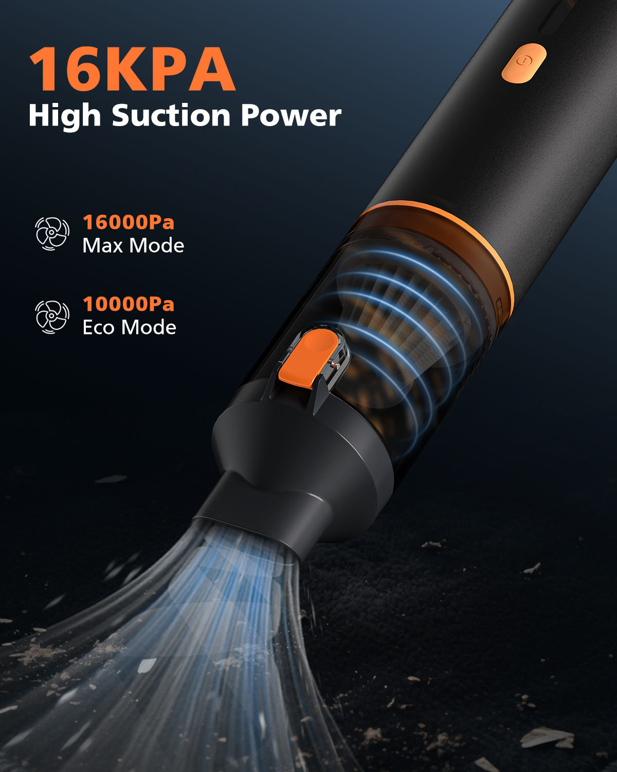 Novarhome Car Vacuum Portable with 16000Pa Powerful Suction, Handheld Vacuum Cordless Rechargeable Blow & Suction 4 in 1, Small Vacuum Cleaner for Car, Home, Office, Outdoor