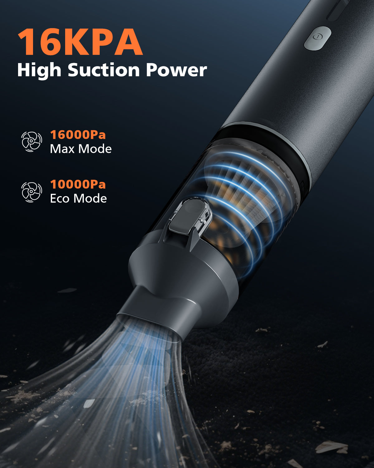 Novarhome Car Vacuum Portable with 16000Pa Powerful Suction, Handheld Vacuum Cordless Rechargeable Blow & Suction 4 in 1, Small Vacuum Cleaner for Car, Home, Office, Outdoor