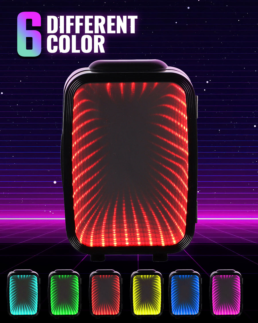 Novarhome Mini Fridge With Dimmable LED Light for Bedroom,Office,Gaming Room and Car (Black)