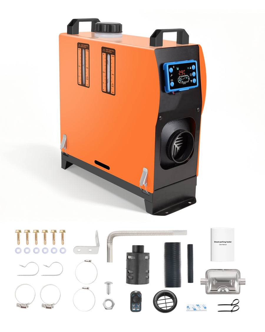 Novarhome 8KW 12V Diesel Air Heater with LCD & Remote Control, Smart Bluetooth App, Low Fuel Consumption, Automatic Altitude Adjustment, Max 18045 ft, 5L Tank, Quiet & Efficient Heating for Vehicles