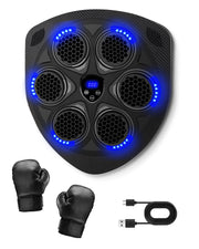 Novarhome Music Boxing Machine, Interactive Punching Trainer with Boxing Gloves, Large Size Wall Mounted Electronic Boxing Target for Adults Kids, 15 Modes & 15 Speeds