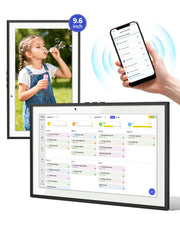 Novarhome Digital Calendar Chore Chart, Smart Digital Calendar Wall Planner Picture Frame with HD Touch Screen, Desk & Wall Mount Planner for Family Schedules
