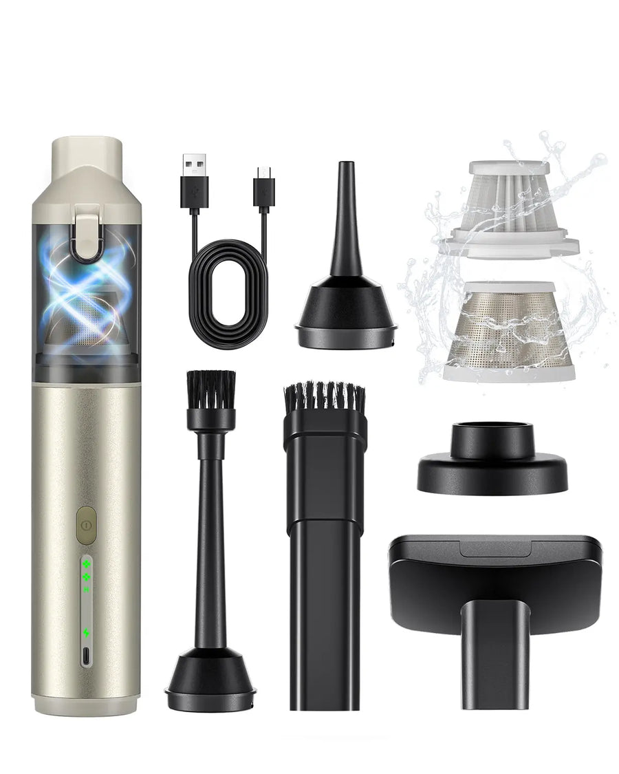 Novarhome Car Vacuum Portable with 16000Pa Powerful Suction, Handheld Vacuum Cordless Rechargeable Blow & Suction 4 in 1, Small Vacuum Cleaner for Car, Home, Office, Outdoor