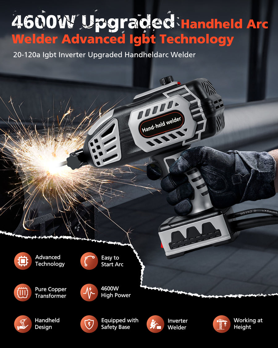 Novarhome Portable Welding Machine 110V Handheld  Portable Hand Held Welder Machine with 20PCS Rods & IGBT Inverter 5 Variable Current Adjustment