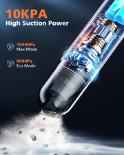 Novarhome Handheld Vacuum Cleaner Cordless - Mini Car Vacuum Cleaner for Cleaning, Blowing, Inflating & Pumping with LED Display & Light, Portable Mini Tool for Car, Home, Pet Hair, Office