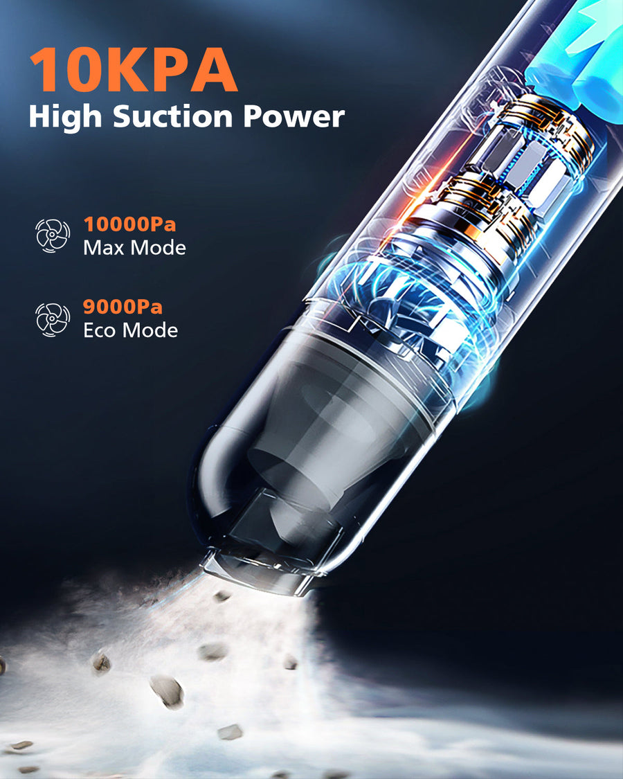 Novarhome Handheld Vacuum Cleaner Cordless - Mini Car Vacuum Cleaner for Cleaning, Blowing, Inflating & Pumping with LED Display & Light, Portable Mini Tool for Car, Home, Pet Hair, Office