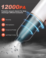 Novarhome Car Vacuum Portable 4 in 1 Vacuum Cleaner 12000 Pa High Power Vacuum Cleaner & Air Duster Multi-Nozzles for Car Home Office Pet
