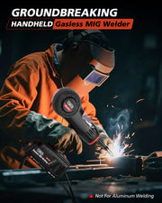 Novarhome Handheld MIG Welder Machine, Portable Welding Machine, 110V Handheld Gasless Inverter Wire Feed Welding Equipment