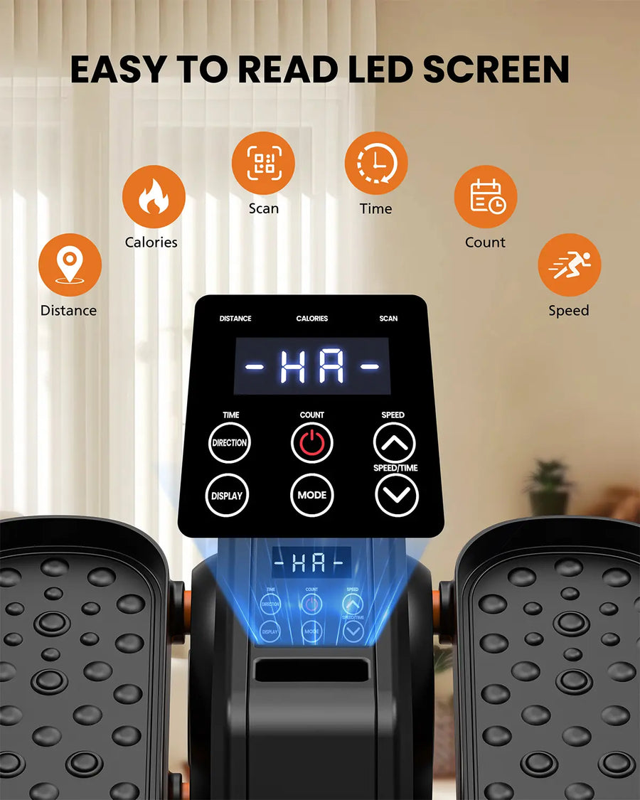 Novarhome Under Desk Elliptical Machine, Quiet & Portable Electric Machine Seated Pedal Exerciser with Remote Control, Low-Impact Electric Leg Workout Machine with 12 Level Speeds Adjustable for Home Office