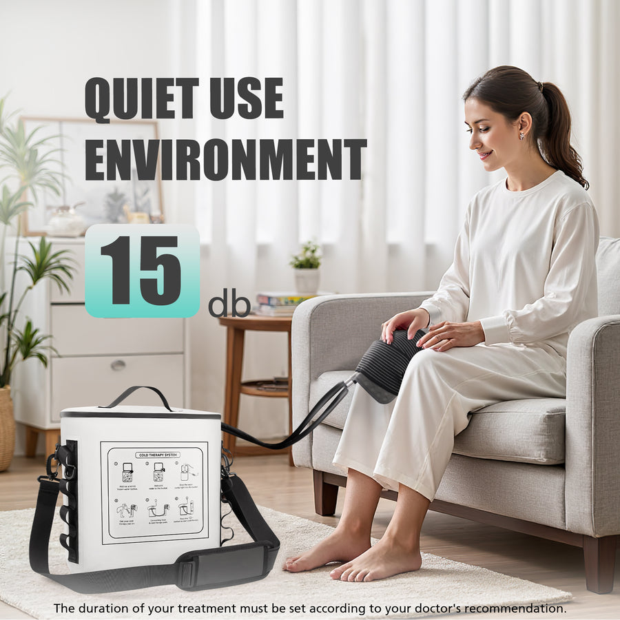 Novarhome Cold Therapy Machine with Programmable Timer, Portable Ice Machine for Knee After Surgery, Knee Replacement Recovery System with Compression Pad for Shoulder, Hip and Ankle