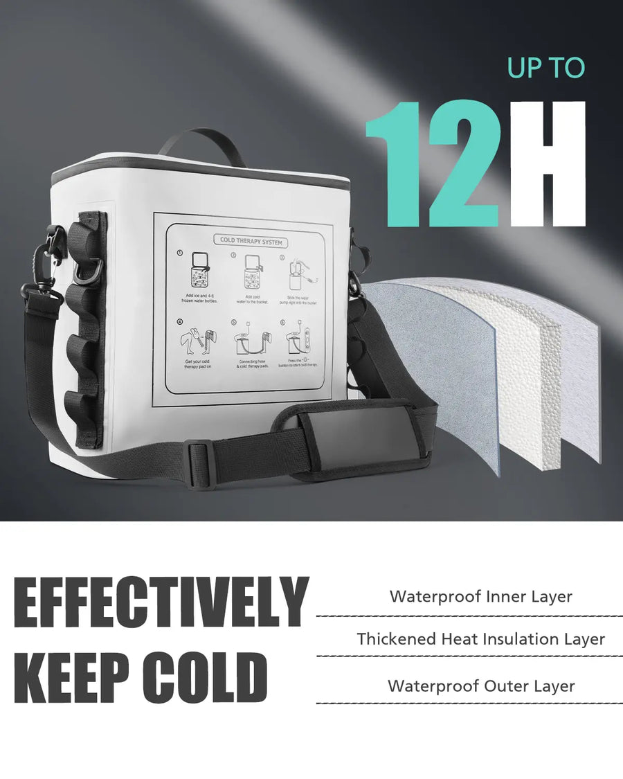 Novarhome Cold Therapy Machine with Programmable Timer, Portable Ice Machine for Knee After Surgery, Knee Replacement Recovery System with Compression Pad for Shoulder, Hip and Ankle