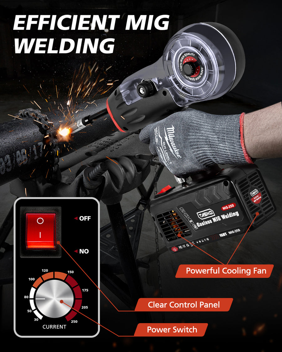 Novarhome Handheld MIG Welder Machine, Portable Welding Machine, 110V Handheld Gasless Inverter Wire Feed Welding Equipment