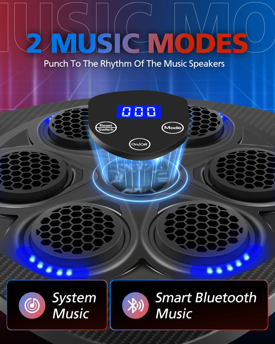 Novarhome Music Boxing Machine, Interactive Punching Trainer with Boxing Gloves, Large Size Wall Mounted Electronic Boxing Target for Adults Kids, 15 Modes & 15 Speeds