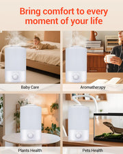 Humidificateurs Novarhome à remplissage par le haut pour chambre à coucher, réservoir de 4 L pour grande pièce, facile à remplir et à nettoyer, humidificateur d'air à brume fraîche silencieux de 28 dB pour la maison, la chambre de bébé et les plantes 