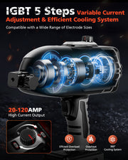 Novarhome Portable Welding Machine 110V Handheld  Portable Hand Held Welder Machine with 20PCS Rods & IGBT Inverter 5 Variable Current Adjustment