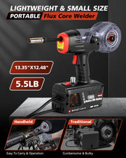 Novarhome Handheld MIG Welder Machine, Portable Welding Machine, 110V Handheld Gasless Inverter Wire Feed Welding Equipment