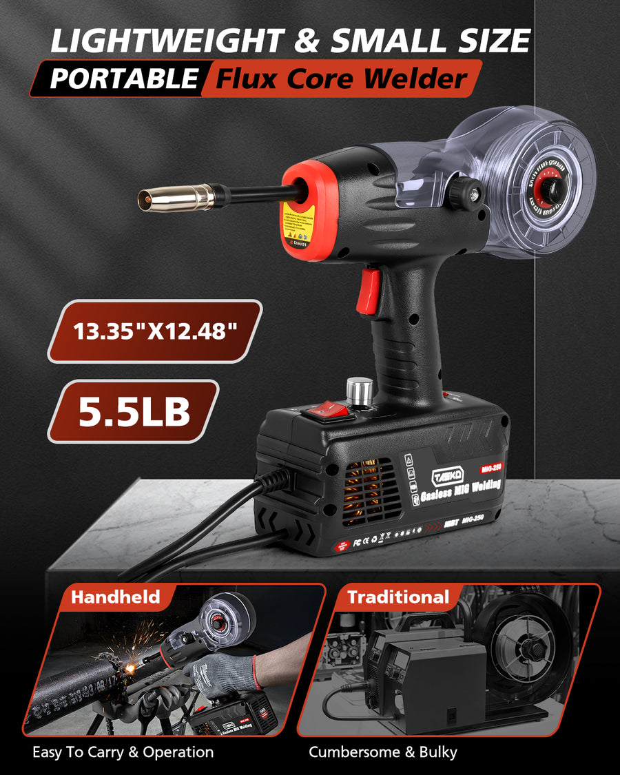 Novarhome Handheld MIG Welder Machine, Portable Welding Machine, 110V Handheld Gasless Inverter Wire Feed Welding Equipment