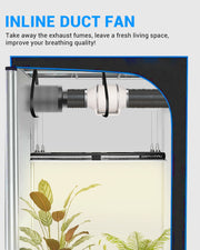 Novarhome 6" Inline Duct Fan, 397 CFM Ventilation Exhaust Fan with Speed Controllor & Quiet AC Motor, Ideal for Heating, Cooling, Grow Tents, Hydroponics