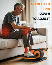 Novarhome Under Desk Elliptical Machine, Quiet & Portable Electric Machine Seated Pedal Exerciser with Remote Control, Low-Impact Electric Leg Workout Machine with 12 Level Speeds Adjustable for Home Office