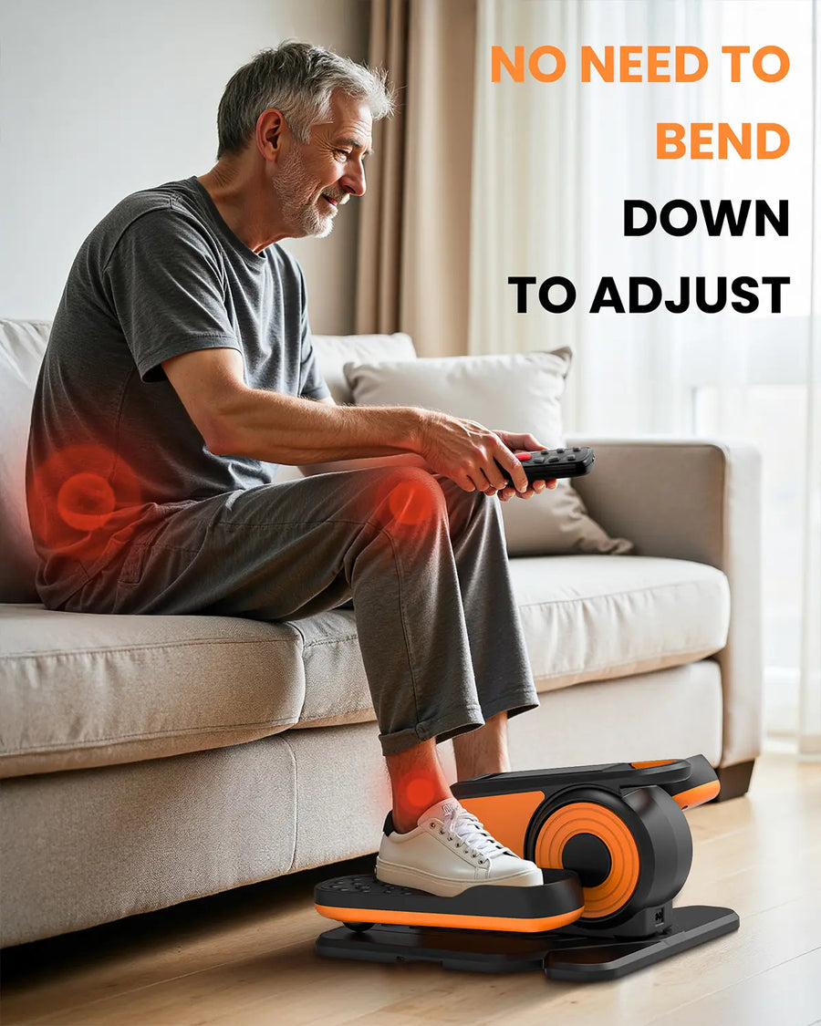 Novarhome Under Desk Elliptical Machine, Quiet & Portable Electric Machine Seated Pedal Exerciser with Remote Control, Low-Impact Electric Leg Workout Machine with 12 Level Speeds Adjustable for Home Office