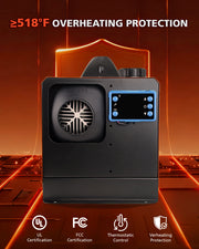 Novarhome 8KW 12V Diesel Air Heater with LCD & Remote Control, Smart Bluetooth App, Low Fuel Consumption, Automatic Altitude Adjustment, Max 18045 ft, 5L Tank, Quiet & Efficient Heating for Vehiclesand Outdoors