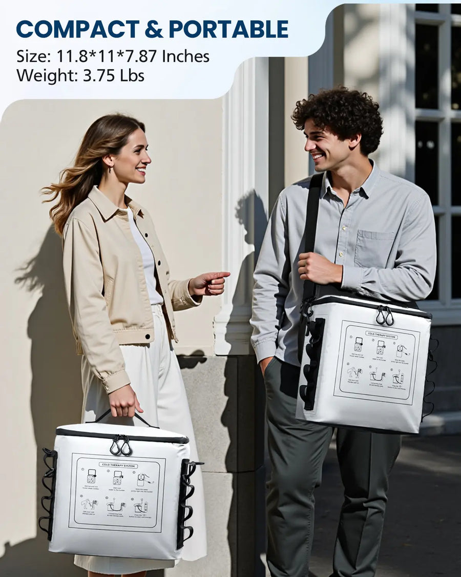 Novarhome Cold Therapy Machine with Programmable Timer, Portable Ice Machine for Knee After Surgery, Knee Replacement Recovery System with Compression Pad for Shoulder, Hip and Ankle