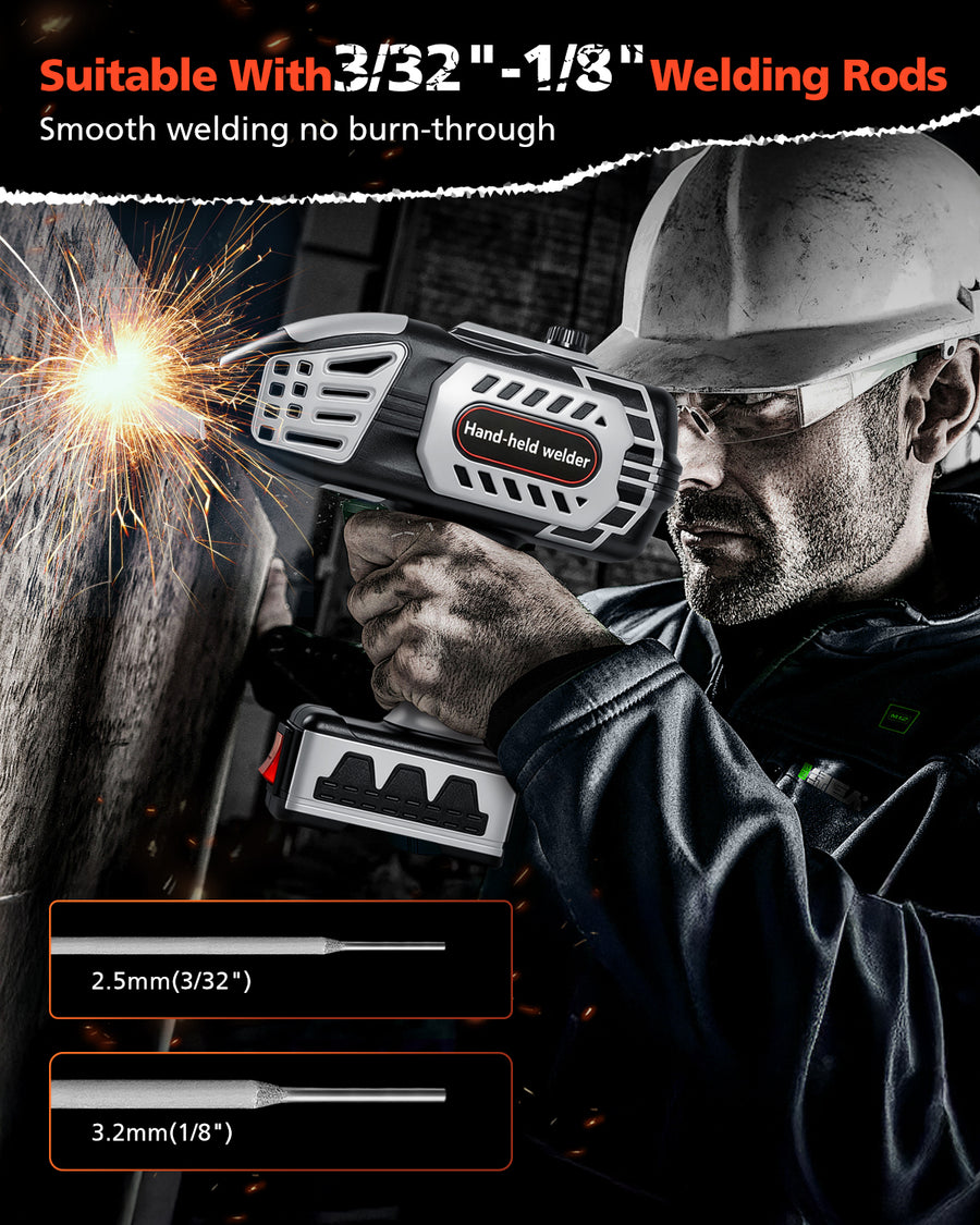 Novarhome Portable Welding Machine 110V Handheld  Portable Hand Held Welder Machine with 20PCS Rods & IGBT Inverter 5 Variable Current Adjustment