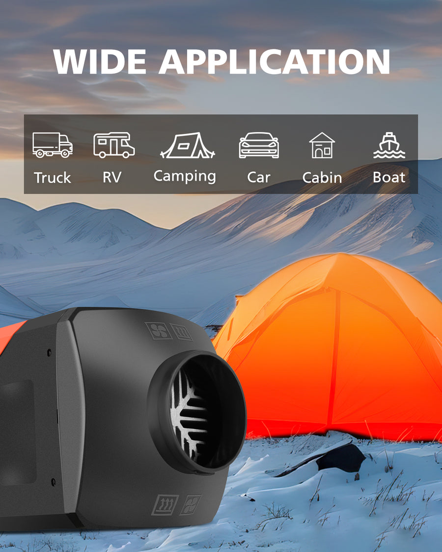 Novarhome 8KW 12V Diesel Air Heater with LCD & Remote Control, Smart Bluetooth App, Low Fuel Consumption, Automatic Altitude Adjustment, Max 18045 ft, 5L Tank, Quiet & Efficient Heating for Car SUV Trailer Camper Van Boat Garage