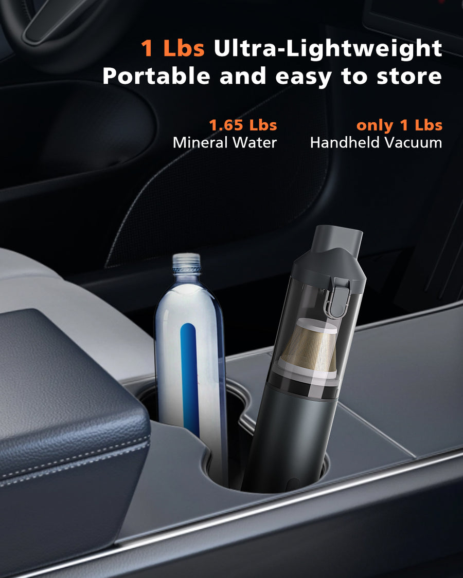 Novarhome Car Vacuum Portable with 16000Pa Powerful Suction, Handheld Vacuum Cordless Rechargeable Blow & Suction 4 in 1, Small Vacuum Cleaner for Car, Home, Office, Outdoor