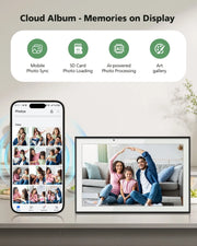 Novarhome Digital Calendar Chore Chart, Smart Digital Calendar Wall Planner Picture Frame with HD Touch Screen, Desk & Wall Mount Planner for Family Schedules