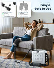 Novarhome Cold Therapy Machine with Programmable Timer, Portable Ice Machine for Knee After Surgery, Knee Replacement Recovery System with Compression Pad for Shoulder, Hip and Ankle