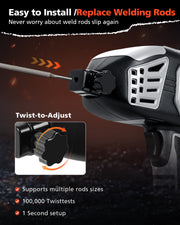 Novarhome Portable Welding Machine 110V Handheld  Portable Hand Held Welder Machine with 20PCS Rods & IGBT Inverter 5 Variable Current Adjustment