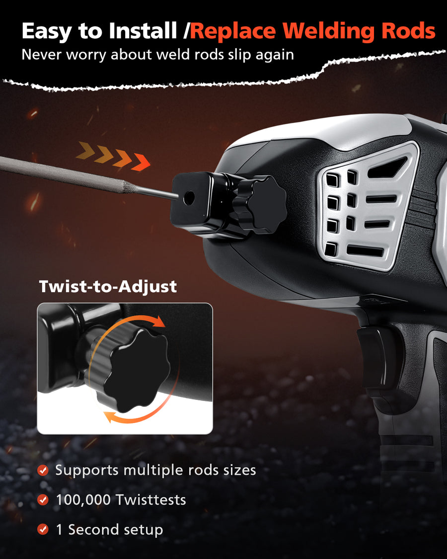 Novarhome Portable Welding Machine 110V Handheld  Portable Hand Held Welder Machine with 20PCS Rods & IGBT Inverter 5 Variable Current Adjustment