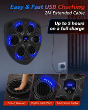 Novarhome Music Boxing Machine, Interactive Punching Trainer with Boxing Gloves, Large Size Wall Mounted Electronic Boxing Target for Adults Kids, 15 Modes & 15 Speeds