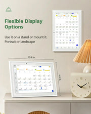 Novarhome Digital Calendar Chore Chart, Smart Digital Calendar Wall Planner Picture Frame with HD Touch Screen, Desk & Wall Mount Planner for Family Schedules