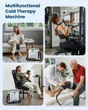 Novarhome Cold Therapy Machine with Programmable Timer, Portable Ice Machine for Knee After Surgery, Knee Replacement Recovery System with Compression Pad for Shoulder, Hip and Ankle