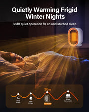 Novarhome Space Heater for Indoor Use, Mini Portable Heater Fan Fast Heating for Bedroom, Office Energy Efficient Quiet