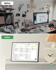 Novarhome Digital Calendar Chore Chart, Smart Digital Calendar Wall Planner Picture Frame with HD Touch Screen, Desk & Wall Mount Planner for Family Schedules
