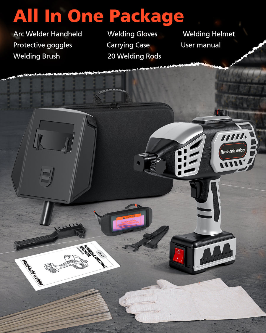 Novarhome Portable Welding Machine 110V Handheld  Portable Hand Held Welder Machine with 20PCS Rods & IGBT Inverter 5 Variable Current Adjustment