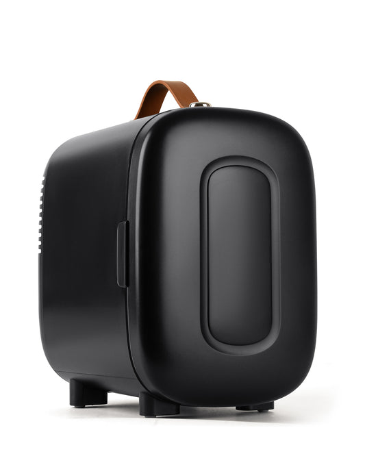 Novarhome Mini Fridge for Bedroom, 4 Liter/6 Cans Skincare  Cooler & Warmer, Small Fridge for Camping, Dorm, Office, Car (Black)