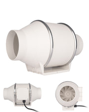 Novarhome 6" Inline Duct Fan, 397 CFM Ventilation Exhaust Fan with Speed Controllor & Quiet AC Motor, Ideal for Heating, Cooling, Grow Tents, Hydroponics