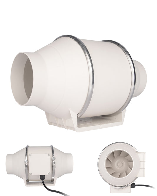 Novarhome 6" Inline Duct Fan, 397 CFM Ventilation Exhaust Fan with Speed Controllor & Quiet AC Motor, Ideal for Heating, Cooling, Grow Tents, Hydroponics